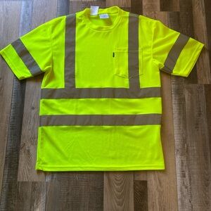High-Visibility Yellow Safety T-Shirt Lot of 2 Shirts